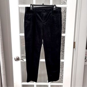 BANANA REPUBLIC Black Velvet Sloan Pants Sz 12 NWT